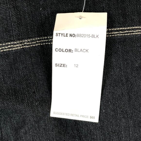 Hip Jeans Size 12 Black Distressed Bermuda Shorts - Picture 6 of 8